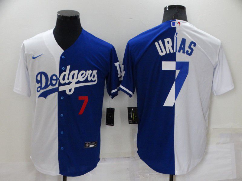 Men Los Angeles Dodgers 7 Urias white blue Game Nike 2022 MLB Jersey